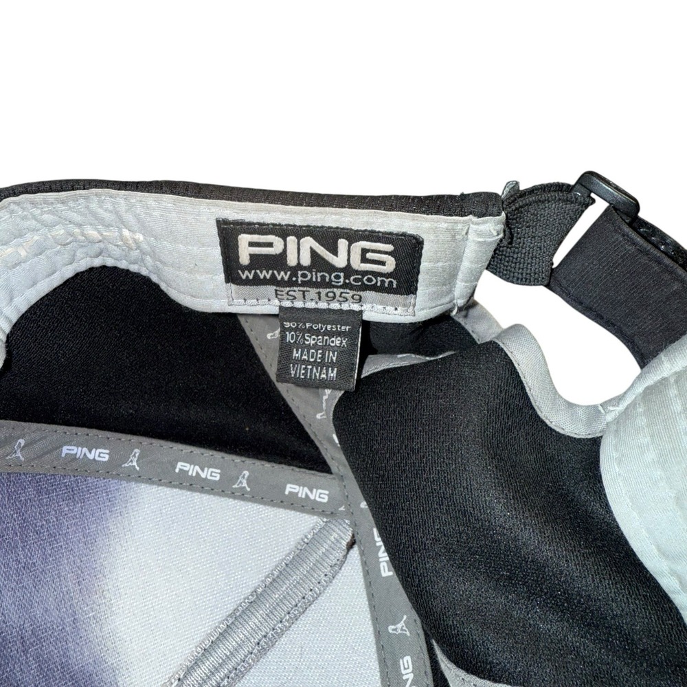 PING Hat Cap Snap‎ Back Black Golf Patch Flexfit 110 Yupoong Mens EST 1959 - Picture 2 of 6